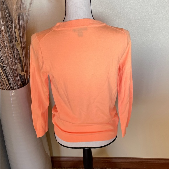 J. Crew Orange Dream Merino Wool Tippi Sweater Size M - Picture 8 of 11